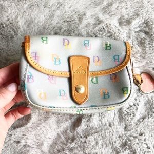 VINTAGE DOONEY & BOURKE Y2K Baby Blue Logo Wristlet